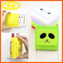 Creative cartoon animation waterproof and dustproof silicone switch socket protective cover Childrens anti-electric shock switch cover switch sticker