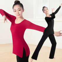 Black dance suit body suit dance costume practice dress female spring summer jacket long sleeve Chinese modern classical dance