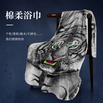 2021 New Net Red mens special fashion brand bath towel summer Bath swimming national tide tiger pattern towel women
