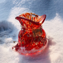 Goddess gift handmade glass pumpkin money bag Vase decoration crafts ornaments living room desktop artwork