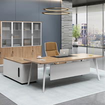 Boss table simple modern new Chinese desk single solid wood large board table and chair combination general manager President table