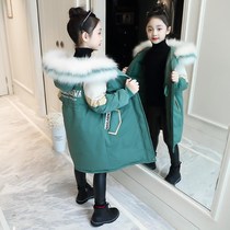 Girls cotton coat coat 2021 new medium and large childrens clothing children Korean version of thick color girl winter cotton padded jacket cotton clothing