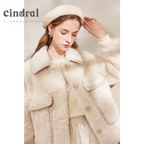 Hee 2021 Winter new white lamb coat womens short leather wool one lamb short coat small man