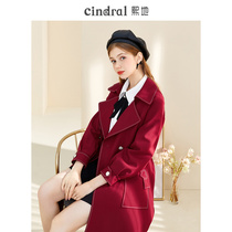 Xis 2022 Spring loaded with new red wind clothes woman with large pocket temperament French style retro fashion jacket