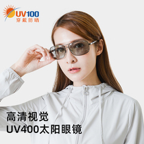 UV100 sunglasses men and women summer 2021 new outdoor driving polarized UV sunglasses 21390