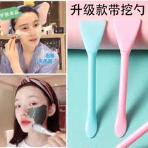 Face cream scoop silicone mask brush soft hair spa toning stick beauty salon homemade mask tools supplies