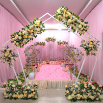 Simulation road guide Flower Forest line Flower wedding background board corner flower wedding flower decoration arch flower decoration arch flower arrangement