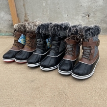 Foreign trade original single men and women couples winter New Xueli plus velvet warm outdoor snow boots waterproof non-slip cotton shoes boots