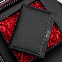 Headlayer cow leather mens wallet genuine leather driving license leather jacket line driving license integrated two-in-one multifunctional card bag new