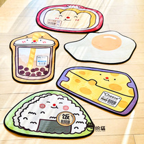 A kitten and wineeating multifunction toast Pet Dining Mat anti-slip cat litter Cat Food Bowl Mat Kitty