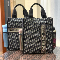 Korean canvas handbag mommy bag office worker commuter A4 data file bag large capacity lunch box bag lunch bag