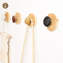 Net red ins homestay cobblestone solid wood stone adhesive hook-free strong viscose entry door entrance entrance entrance