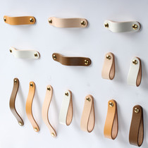 Nordic Wardrobe Pilahand Light Lavish Drawer Cabinet Cabinet Leather Cortex Thickened Genuine Leather Children Room Crashworthy