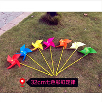 Fashion four corners pure windmill shopping activities kindergarten toys outdoor decoration windmill colorful windmill