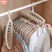 Good helper multi-function hanger dormitory household hanging clothes magic folding drying rack nine-hole hanger storage artifact