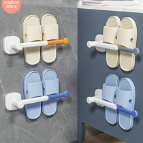 Good helper bathroom Slipper rack non-perforated toilet wall-mounted drain shoe rack shoes storage artifact
