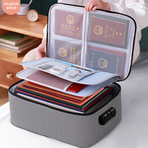 Good helper certificate storage bag box home multi-function box certificate file card bag finishing bag account book