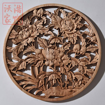 Dongyang wood carving camphor wood pendant log living room entrance background Wall Wall Wall Wall carving carving craft painting