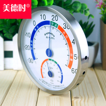 Meideh TH601B temperature and humidity meter imported from Germany movement indoor stainless steel high precision thermometer