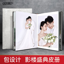 Leather photo album making photo studio wedding photo collection custom wedding memorial book for high-end personal photo book