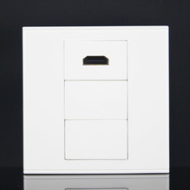 HDMI elbow socket panel side mount 86 three-position high-definition display digital TV suitable for ordinary bottom box