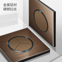 Sen 86 Brown brushed switch socket rose gold tap one open dual control 16A panel household five-hole USB