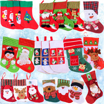 1 Christmas decoration gifts Santa Claus socks Christmas gift bag decal elk snowman Christmas socks