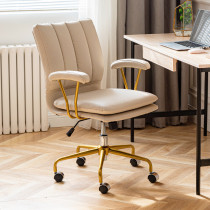 Home Computer Chair Comfortable Long Sitting Learning Light Luxury Backing Desk Room Office Swivel Chair Bedroom Student Makeup Chair