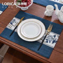 Luo Yis Home New Chinese Dining Mat Light Extravagant style table tray Cushion Home Vases Cushion Western Dining Bowl Mat Table Cloth