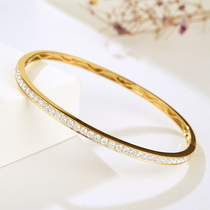 Gem Gothic Princess Diamond bracelet 18K gold rose gold Fashion Commute Real Drill Group Inlaid Diamond Bracelet