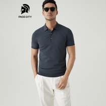 FACECITY 2021 spring new polo shirt mens high fashion short-sleeved t-shirt fashion slim handsome