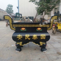 Customized temple incense burner Temple cast iron incense burner rectangular Buddha Hall for Buddha large incense burner has a request