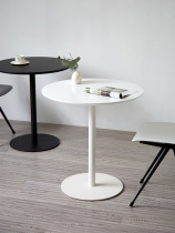 Modern minimalist Nordic solid wood table Home dining room dining small round table Leisure talks Commercial round coffee table