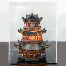 Cool metal assembly model 3d three-dimensional puzzle difficult handmade diy Guangchen Palace Rouge shop ancient style building