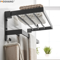 Nordic minimalist creative free of punching hair towels Towel Rack Toilet Shelve Wall-mounted Bathroom bathroom Bathroom