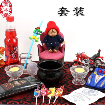 Thai Buddhas brand special craft clothes hat toy black suit whole set with universal pendulum piece