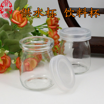 Thailand Buddha Supplies Bottling Water Glass Drinking Water Glasses Straw Drink Cup Hem