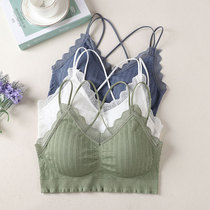 Beauty back sling Net red pop chest no steel ring bra bra sports underwear female students high school girl short vest