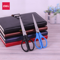 Deli stationery scissors Stainless steel paper-cutting knife Office household scissors Student paper-cutting knife handmade scissors 0603