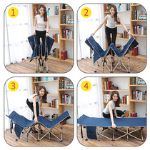 Lingying folding sheets People nap office lunch break recliner Home adult simple portable marching bed Multi-function