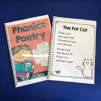 Natural Spelling Rhyme Poetry Exercise Book English Morning Reading phonics Reading Comprehension Small Short Enlightenment Topic Paper