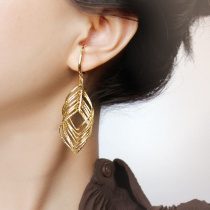 Ear-free-ear-hanging foreign air trendy stylish ear pendant temperamental long-face-to-face-ear-decorated mosquito-repellent coil-in-the-ear