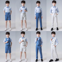 Handsome boy suit summer performance suit Korean flower girl dress wedding Foreign style British childrens small suit