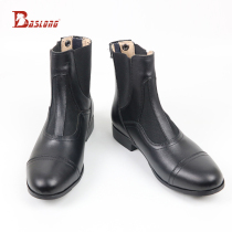 Eight feet dragon equestrian riding boots mens and womens riding boots wear-resistant cowhide equestrian boots short tube competition performance knight riding boots