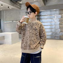 Boy necropolis in spring clothing 2022 spring new childrens foreign air blouses thin CUHK child spring style headsets Korean version of clothes
