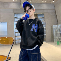 Boys sweatshirt 2022 New spring clothing Korean version Childrens pure cotton blouses CUHK Tong Yang Qi Tide Thin-style undershirt