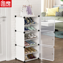 Simple shoe shelf saving space multi-layer dormitory storage cabinet shoe cabinet home door large capacity economy