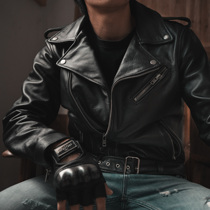 (wind-by-wind) MR MOTOR heavy pound head layer pure cow leather locomotive leather jacket genuine leather upfront motorcycle leather clothes man