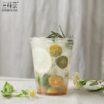 PET Thickened Ice American Disposable Cups Coffee Tete Lemon Milk Tea High Overdraft Cold Drinks Anti-Leaking Paper Packing