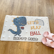 Bathroom non-slip mat cartoon dinosaur PVC floor mat waterproof and wear-resistant scrubable bathroom non-slip foot mat